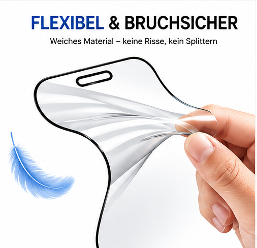 anco Hybrid Glass Panzerglas für Apple iPhone 16 Pro Max / 17 Pro Max / 18 Pro Max – 8H Displayschutz, ultradünn 0,19 mm