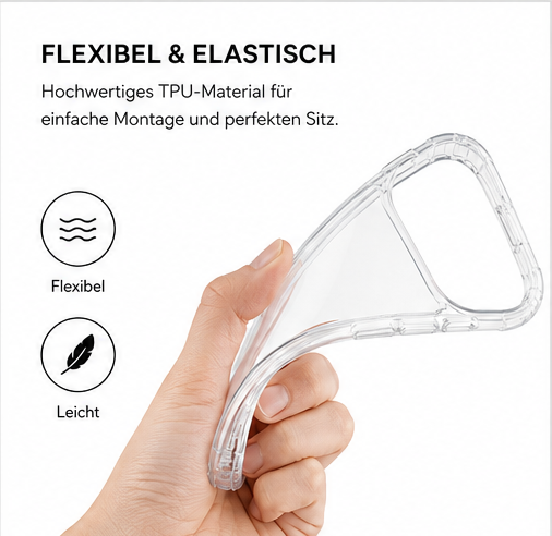 anco Protect Case für Apple iPhone 16e / 17e – Transparente Handyhülle TPU Stoßschutz Clear Case