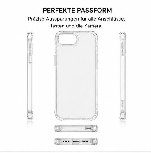 anco Protect Case für Apple iPhone 16e / 17e – Transparente Handyhülle TPU Stoßschutz Clear Case