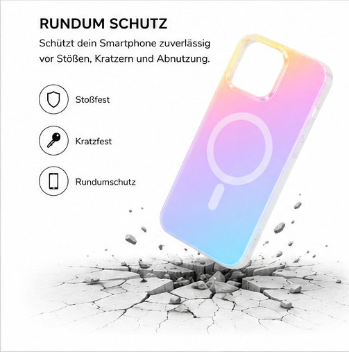 iPhone 16 Pro Max MagSafe Hülle Transparent | anco Gradient Case Clear