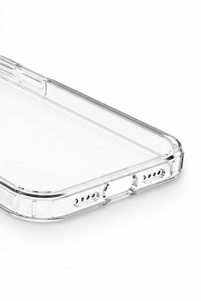 okkes® JUMP PLUS Hülle für Apple iPhone 17 Pro Transparent Stoßschutz Case Clear Cover