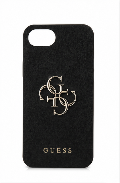 Guess 4G Logo Handyhülle für Apple iPhone 17e / 16e Schwarz – Premium Schutzcase