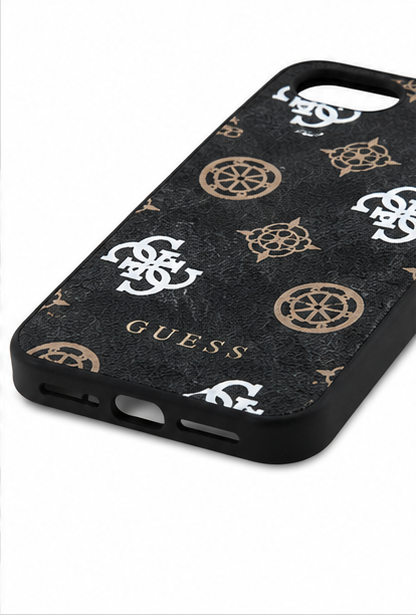 Guess 4G Peony MagSafe Hülle für Apple iPhone 16e / 17e – Schutzhülle Braun