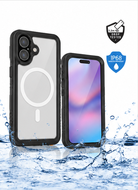 iPhone 17 Wasserdichte Hülle MagSafe – 4smarts Stark IP68 Outdoor Handyhülle mit Displayschutz