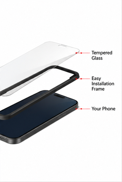 4smarts Second Glass iPhone Air Panzerglas – 9H Displayschutz mit Montagerahmen