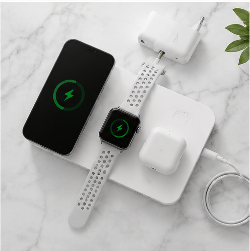 4smarts Qi2 Ladestation Trident 3in1 MagSafe Ladegerät für Apple Watch & iPhone