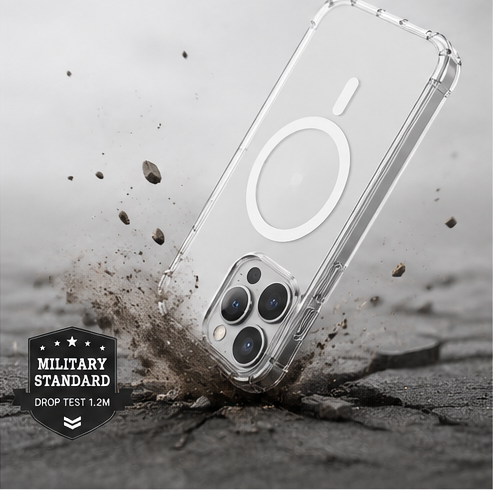 4smarts Hybrid Case Ibiza MagSafe Hülle für Apple iPhone 17 Pro Max Transparent Stoßfest