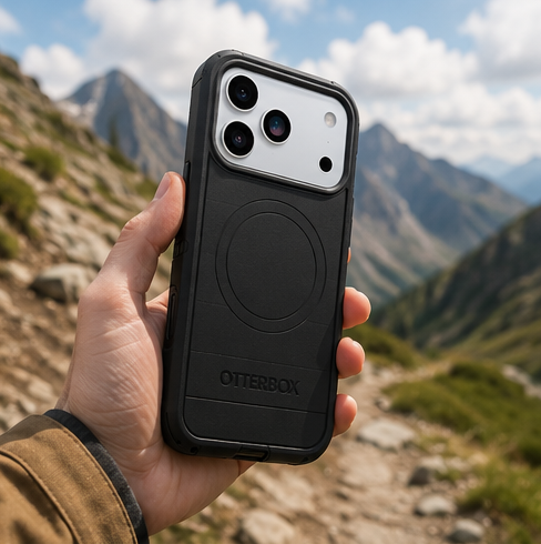 OtterBox Defender Pro MagSafe CamControl Hülle für iPhone 17 Pro Max Schwarz – Outdoor Schutzcase