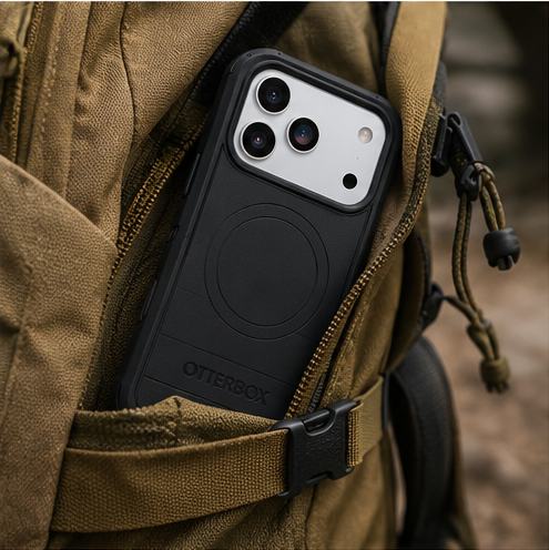 OtterBox Defender Pro MagSafe CamControl Hülle für iPhone 17 Pro Max Schwarz – Outdoor Schutzcase