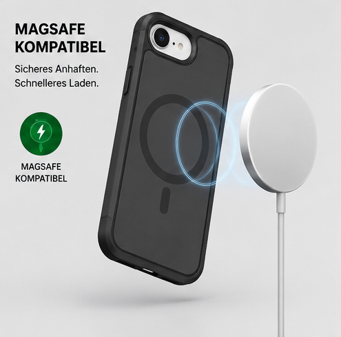 4smarts Defend Case MagSafe für iPhone 17e / iPhone 16e – Robuste Schutzhülle Schwarz