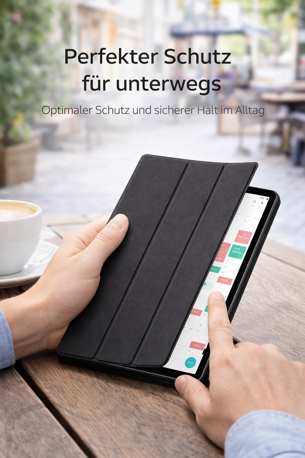 Designed for Samsung Trifold Cover für Galaxy Tab A9+ – Schwarz