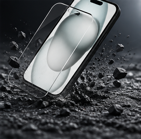 Apple iPhone 15 Plus Panzerglas Fullscreen 9H – anco Displayschutzglas Schwarz