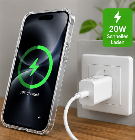 4smarts 3in1 Premium Starter Set für Apple iPhone 17 Pro – MagSafe Hülle, Panzerglas & 20W Schnellladegerät