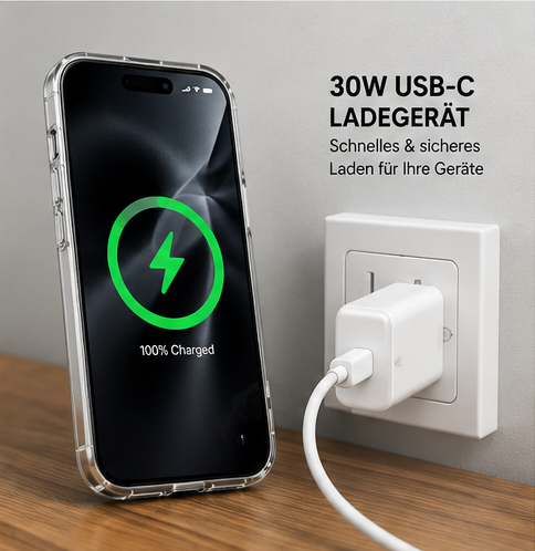 4smarts 3in1 Premium Starter Set für Apple iPhone Air – MagSafe Hülle + Panzerglas + 20W Ladegerät