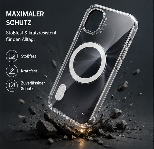 4smarts 3in1 Premium Starter Set für Apple iPhone Air – MagSafe Hülle + Panzerglas + 20W Ladegerät