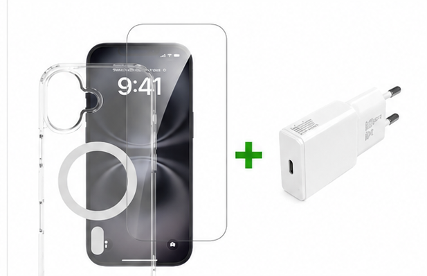 4smarts 3in1 Premium Starter Set iPhone 17 – MagSafe Hülle, Panzerglas & 20W Ladegerät
