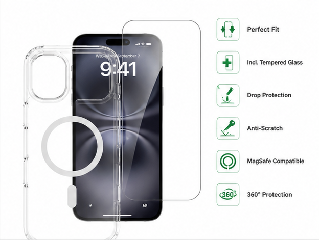 4smarts 360° Premium Protection Set für Apple iPhone 17 Pro Max – MagSafe Hülle & 9H Panzerglas