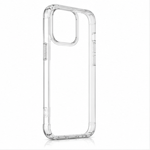 okkes® JUMP PLUS Hülle für Apple iPhone 15 Pro – Transparente Handyhülle mit Stoßschutz Clear Case