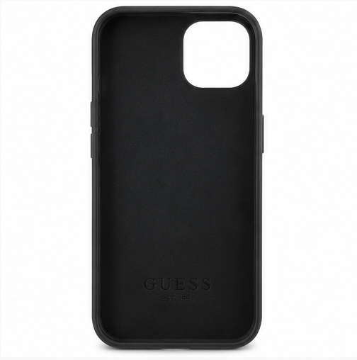 Guess PU 4G Metal Logo Handyhülle für Apple iPhone 13, 14 & 15 – Premium Schutzhülle