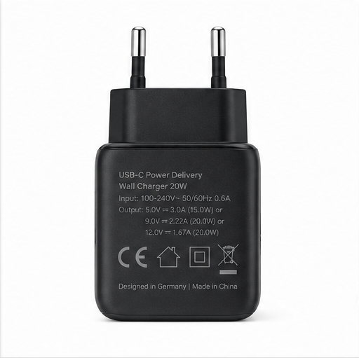 anco Mini USB-C Ladegerät 20W Power Delivery Schnellladegerät für iPhone Samsung