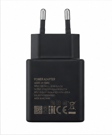 Samsung 25W USB-C Schnellladegerät EP-T2510NWEGEU Netzteil Super Fast Charger Weiß
