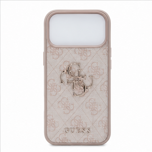 Guess PU 4G Metal Logo Hülle für Apple iPhone 17 Pro Max – Premium Handyhülle Schwarz