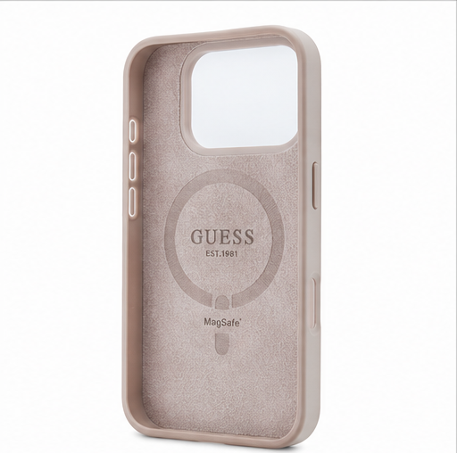 Guess PU 4G Metal Logo Hülle für Apple iPhone 17 Pro Max – Premium Handyhülle Schwarz