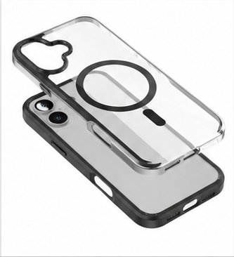 okkes® MagSafe Hülle für Apple iPhone 17 – Magnet Case, Slim Cover, Schwarz