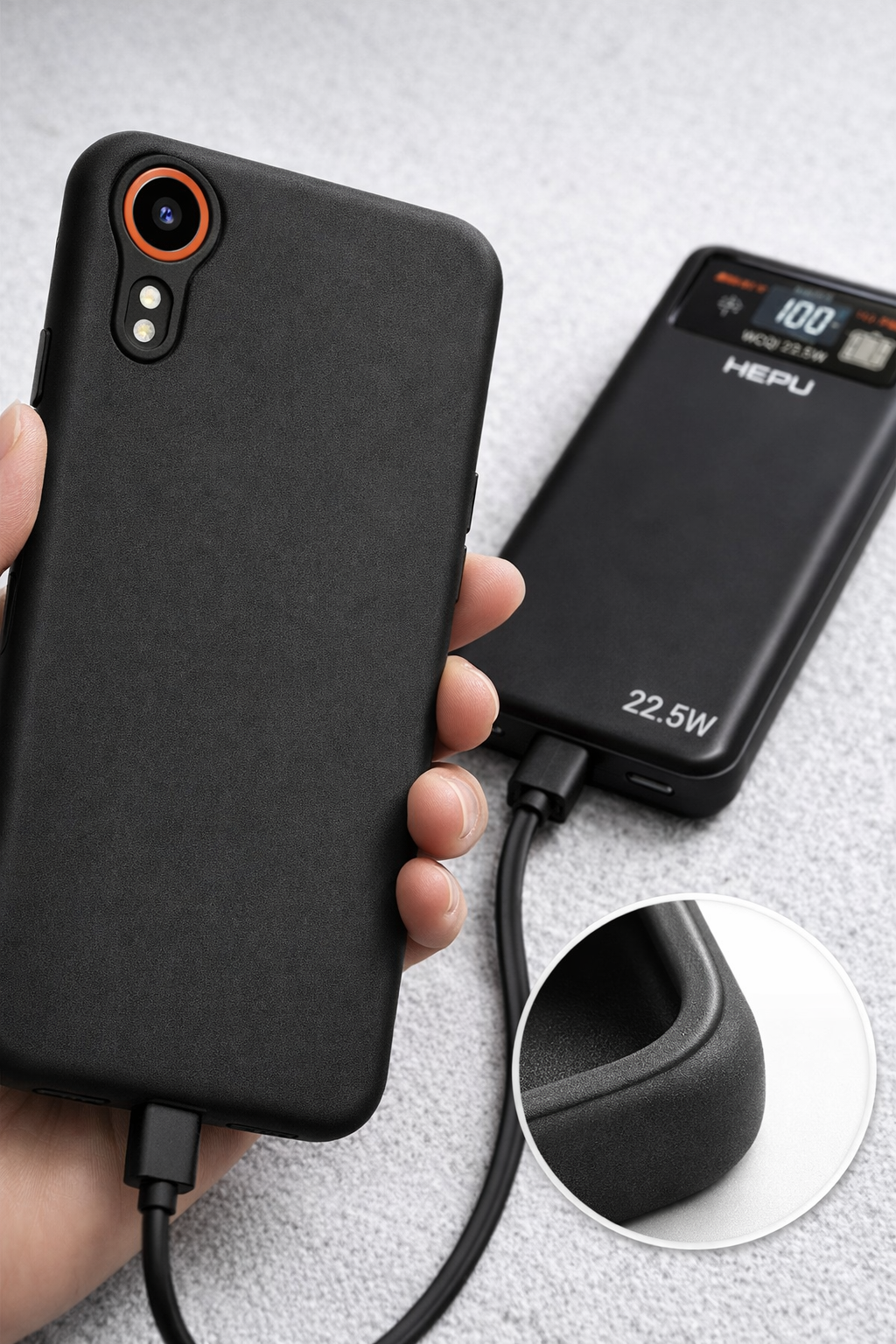 anco Dark Case für Samsung Galaxy XCover 7 – Schwarz