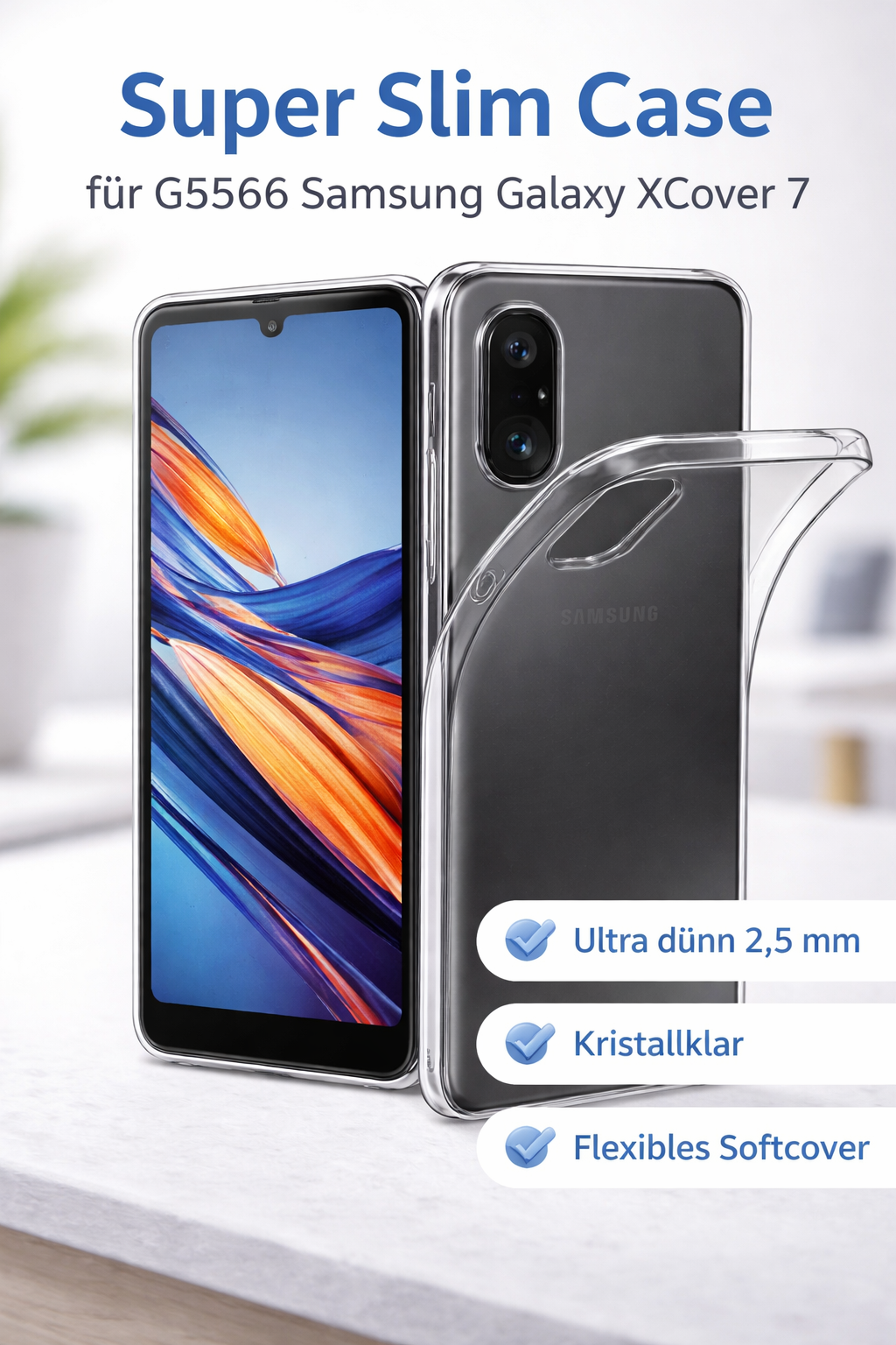 Super Slim Case für Samsung Galaxy XCover 7 – Transparent