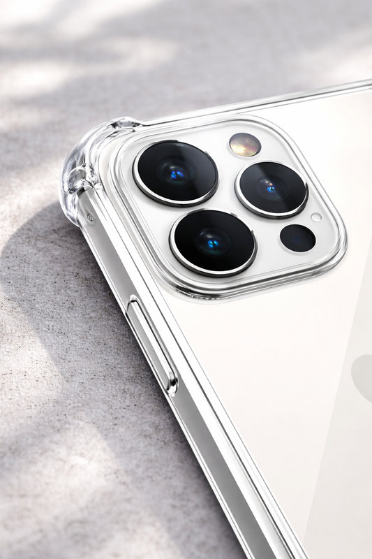 OKKES JUMP PLUS Case für iPhone 15 Pro – Transparent Stoßfest