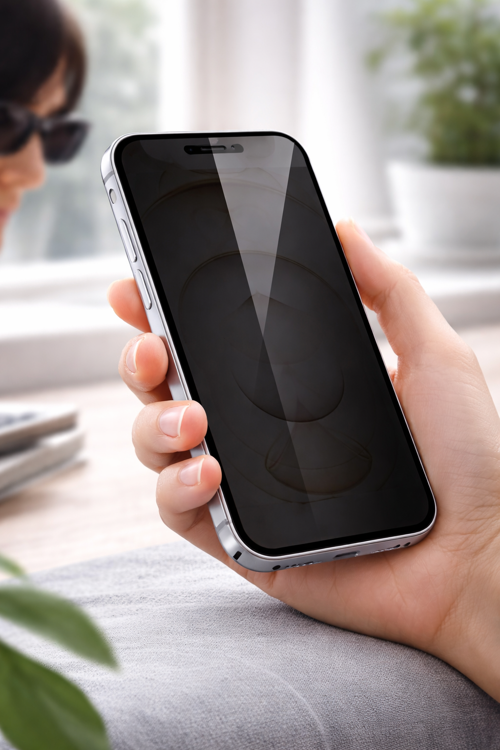 okkes Privacy Panzerglas 3D für iPhone 16 Pro / 17 – Blickschutz
