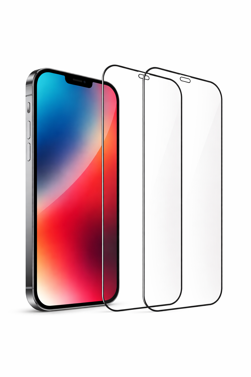 okkes 2er Pack Fullcover 3D Panzerglas für iPhone 16 Pro / 17