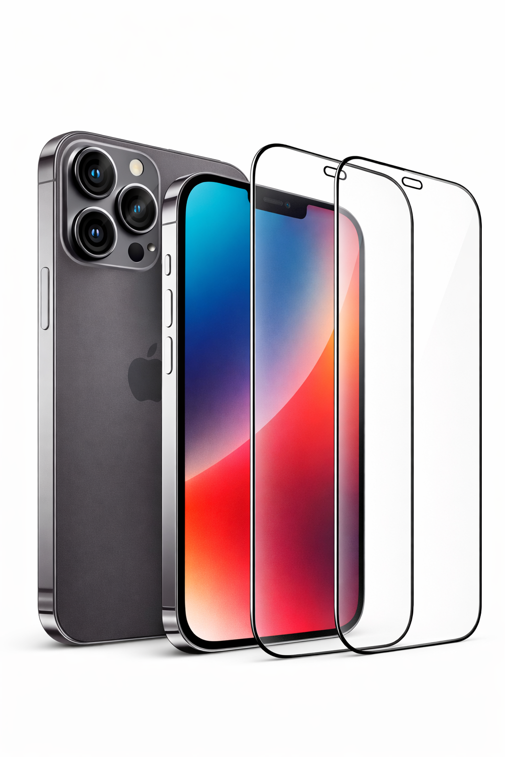 okkes 2er Pack Fullcover 3D Panzerglas für iPhone 16 Pro / 17