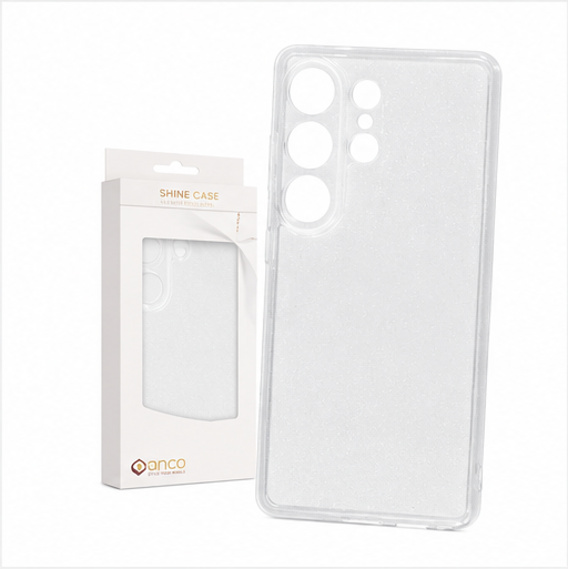 anco Shine Case für Samsung Galaxy S26 Ultra – Transparente TPU Hülle mit Glitzereffekt