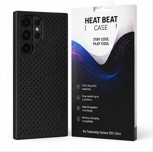 CARE Heat Beat Case für Samsung Galaxy S25 Ultra - Kühlende Schutzhülle aus recyceltem Material