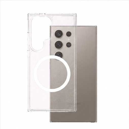 CARE by PanzerGlass Flagship Case Star Lit White für Samsung Galaxy S25 Ultra - MagSafe/Qi kompatibel