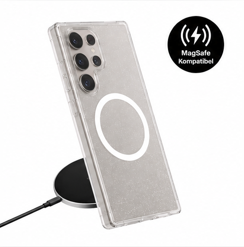 CARE by PanzerGlass Flagship Case Star Lit White für Samsung Galaxy S25 Ultra - MagSafe/Qi kompatibel