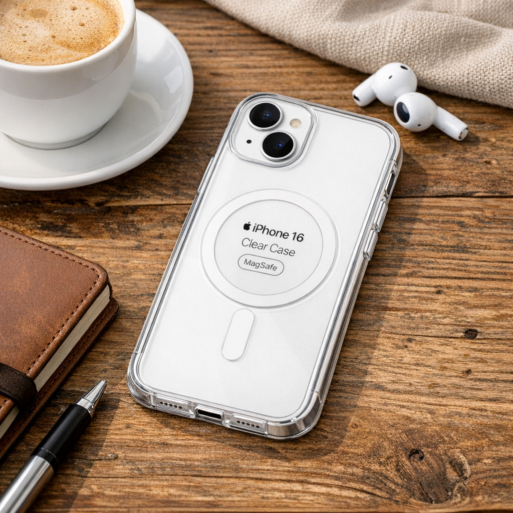 Apple Clear Case mit MagSafe für iPhone 16 – Transparent