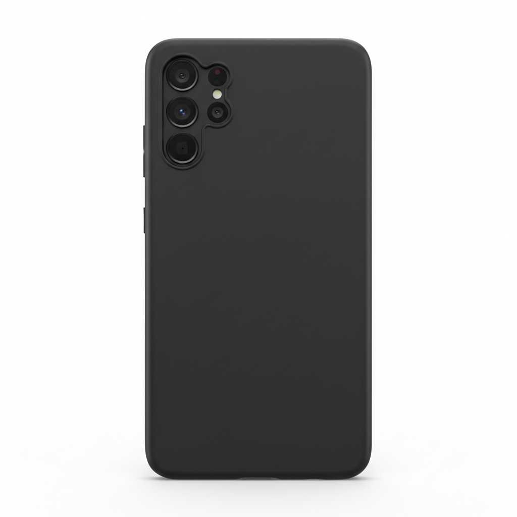 Dark Case für Samsung Galaxy A35 5G aus mattem schwarzem TPU mit rutschfester Oberfläche