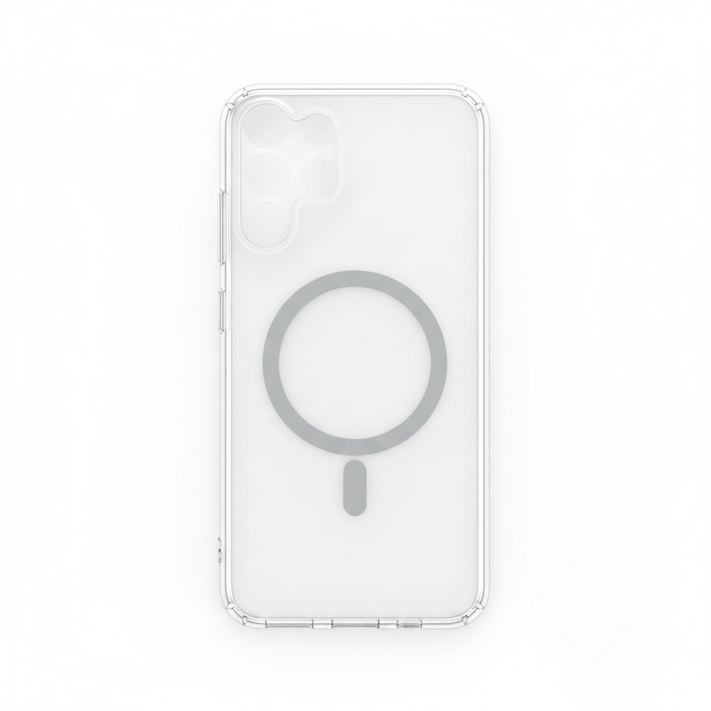 Designed for Samsung Clear Case Qi2 für Samsung Galaxy S25 Edge transparent mit integriertem Magnetring