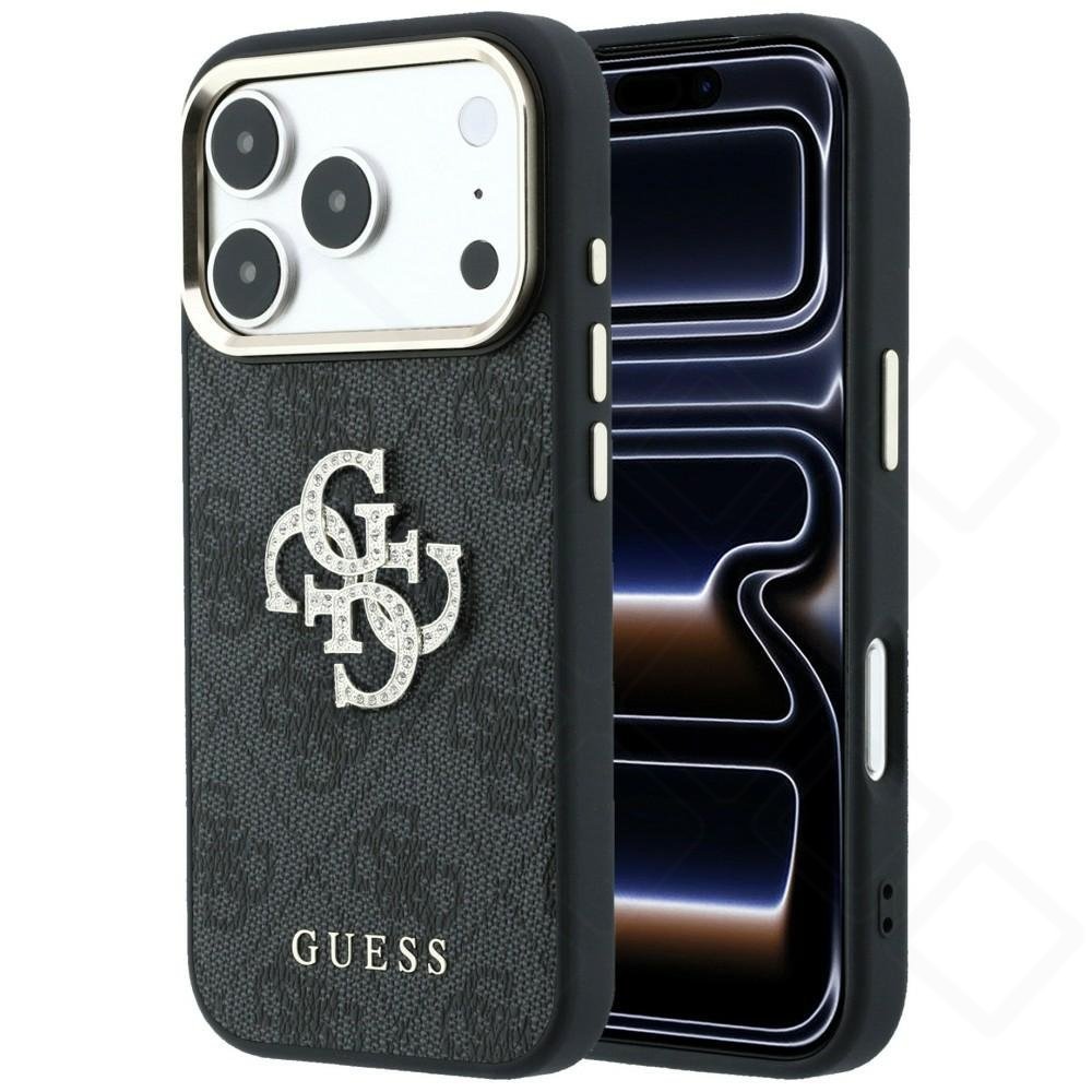 Guess 4G & Big Strass Logo Case für Apple iPhone 17 Pro Max, 18 Pro Max - black