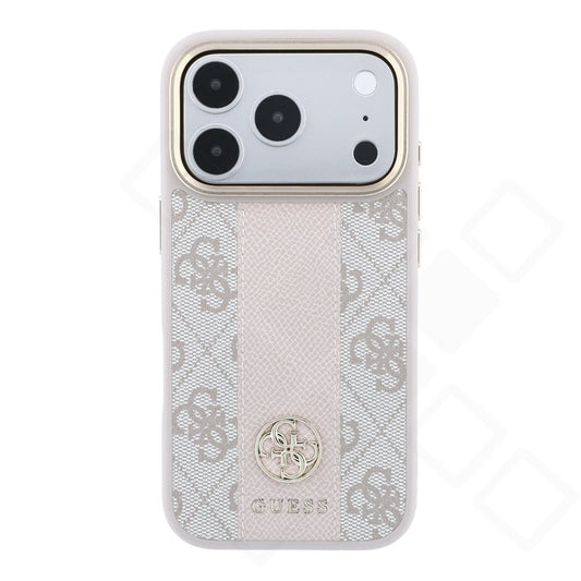 Guess 4G with Stripe Round and Classic Logos MagSafe für Apple iPhone 17 Pro Max, 18 Pro Max - pink