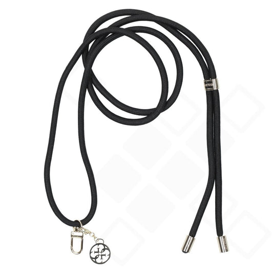 Guess Crossbody Strap Cord 4G Charm - black / gold