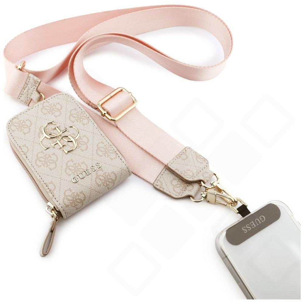 Guess Crossbody Strap PU 4G Metal Logo + Purse - pink