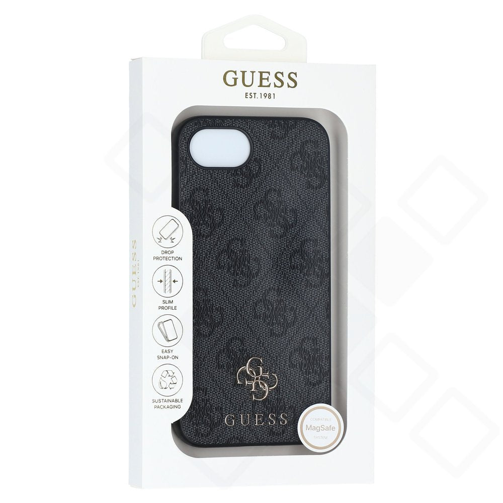 Guess HC PU 4G Small 4G Classic Case für Apple iPhone 16e, 17e - black