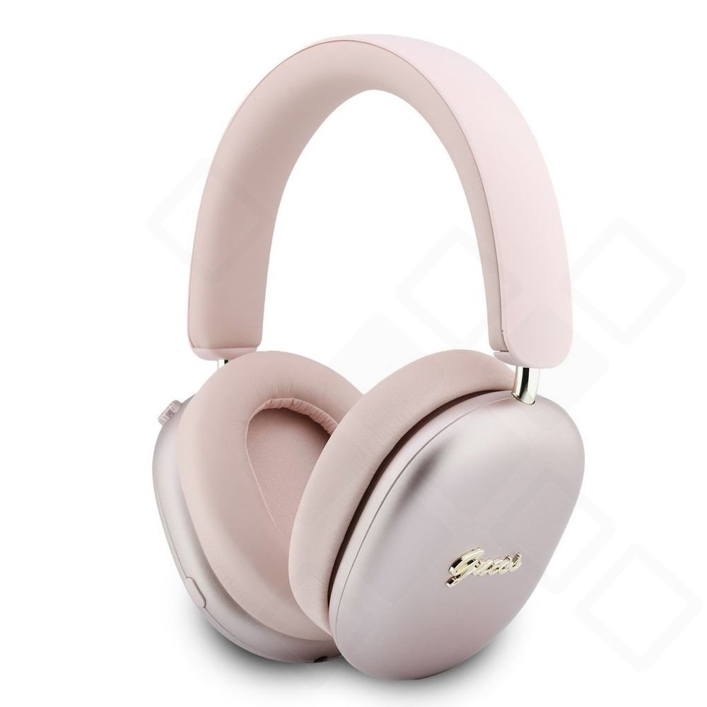 Guess Metallic Script Logo ENC Wireless Headphone - pink