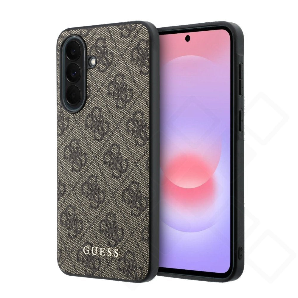 Guess PU 4G Metal Classic Logo Case für A376B Samsung Galaxy A37 Brown