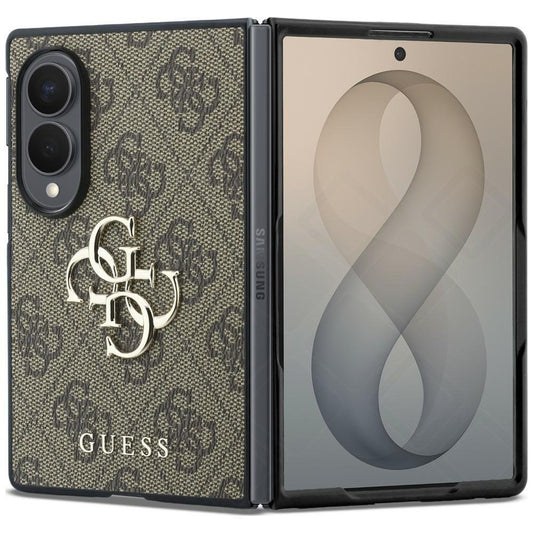 Guess PU 4G Metal Logo Case für F971B Samsung Galaxy Z Fold8 - brown