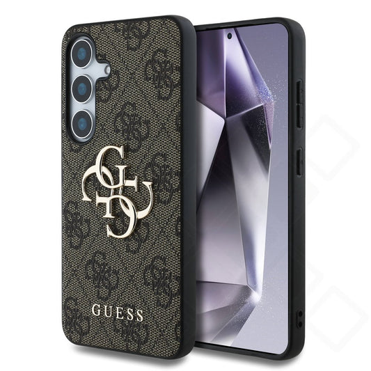Guess PU 4G Metal Logo Case für S936B Samsung Galaxy S25+ - brown